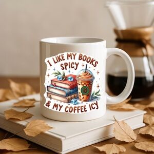 Spicy Books and Coffee Ceramic Mug